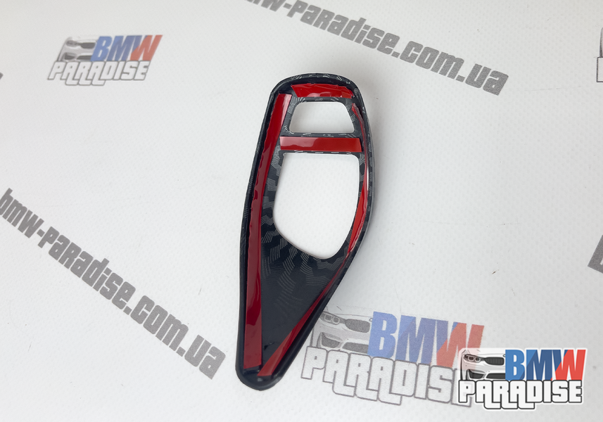 Карбоновая накладка на селектор АКПП (спортивний селектор) F20, F22, F30, F34, F35, F32, F36, F10, F07, F15, F16, F25, F26 322-221 фото