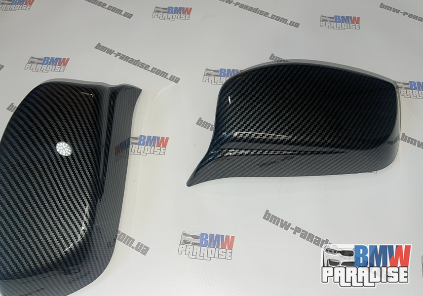 Накладки на дзеркала в M-стилі для BMW E60, E61 (2004-2008), Карбон 322-12 фото