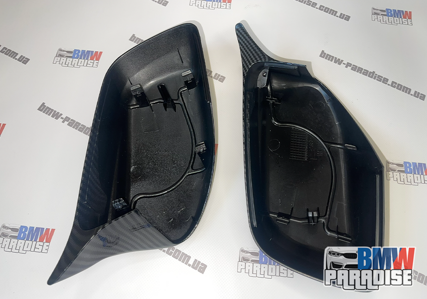 Накладки на дзеркала в M-стилі для BMW E60, E61 (2004-2008), Карбон 322-12 фото