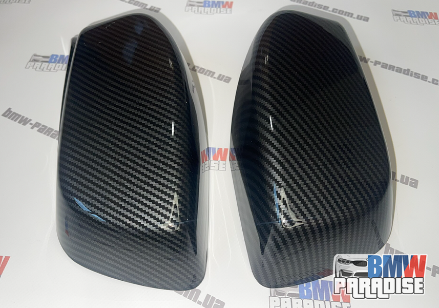 Накладки на дзеркала в M-стилі для BMW E60, E61 (2004-2008), Карбон 322-12 фото