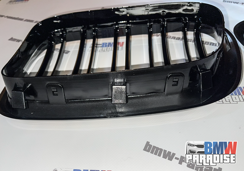 Двойная решетка радиатора "гриль" для BMW E53 (1998-2003) Черный глянец 322-9 фото