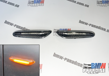Динамічний LED повторювачі поворотів, прозорі BMW E46 E60 E90 E91 E87 E81 E83 E84 E88 E92 E82 322-125 фото
