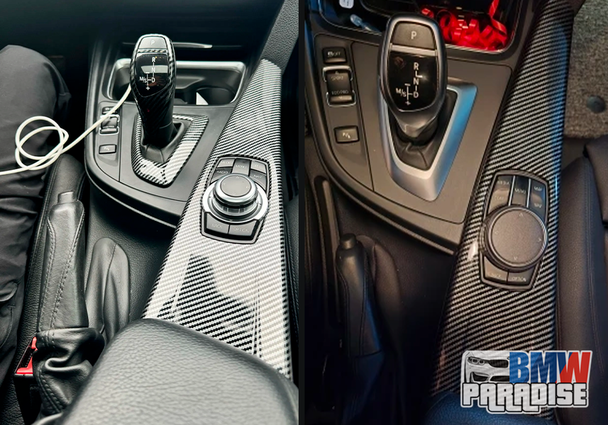 Карбоновая накладка на центральную консоль мультимедии BMW F30 F34 F33 F36 322-104 фото