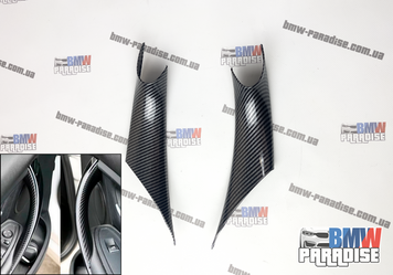 Карбонові накладки на ручки дверей (внутрішня сторона) BMW 3 4 Series F32 F34 F30 F35 (2 шт.) 322-86 фото