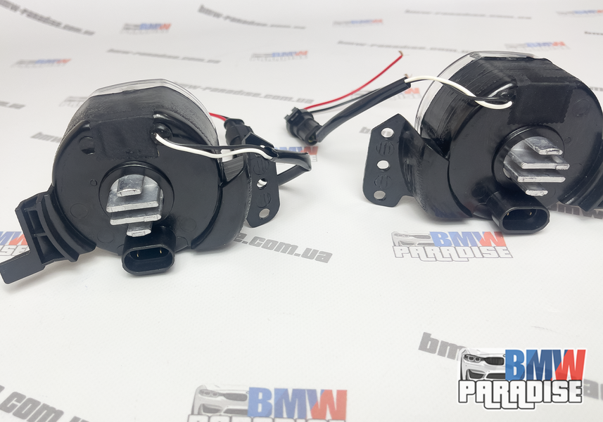 LED Противотуманные фары с ангельскими глазками для BMW E46 E60 E63 E90 ( белые глазки , белые туманки ) 322-206 фото