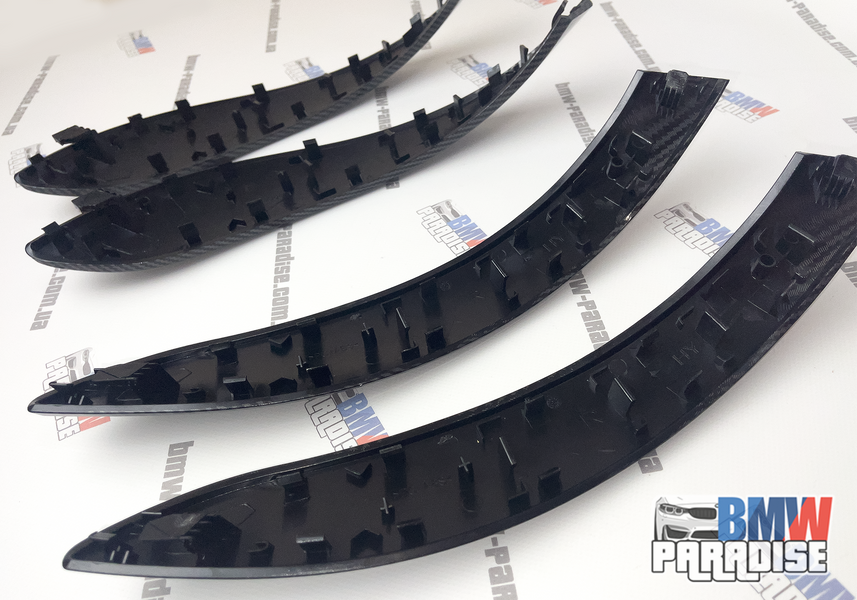 Карбоновые накладки (внешняя часть) на ручки дверей BMW F30 F34 F36 F32 F33 F80 F82 (4 шт) 322-207 фото