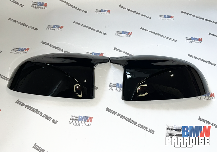 Накладки на зеркала в М-стиле Черный глянец BMW X3 G01 IX3 X4 G02 X5 G05 X6 G06 X7 G07 322-10 фото