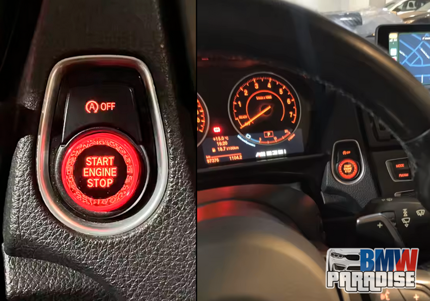 Кнопка START/STOP Diamond (crystal) червона для BMW F20 F30 F34 G30 F10 F48 G01 G02 G05 F15 F16 F25 F26 322-253 фото